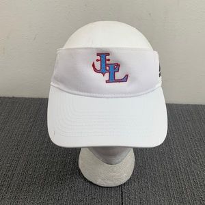 Adidas Softball Visor Womens OSFA White Red Blue Adjustable Strapback Cap